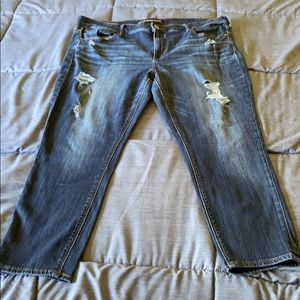 Express Women's Cropped Distressed Jeans